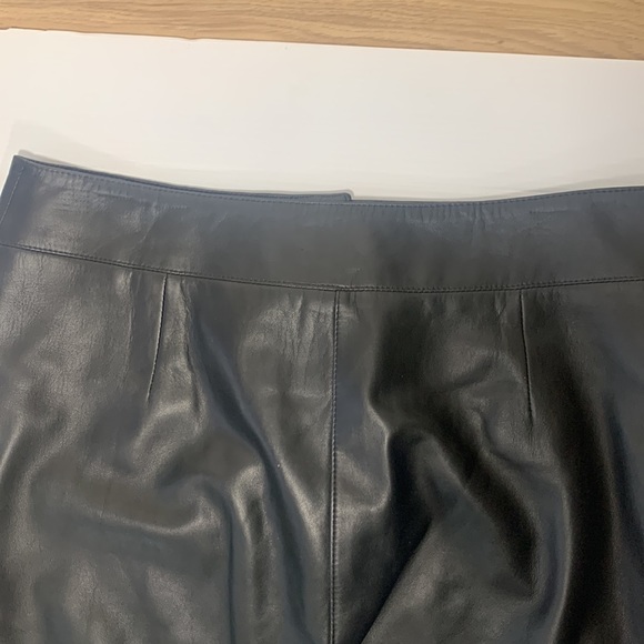 ARMANI COLLEZIONI Black Leather Pencil Skirt - Picture 9 of 12